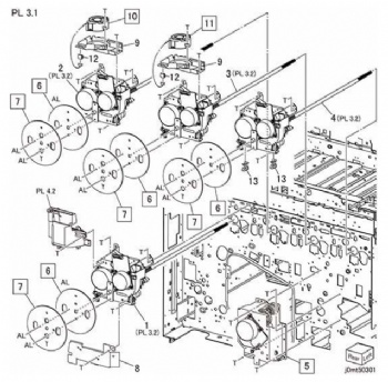Drum/Deve. Motor Assembly and Main Motor For Xerox Versant 80 V180 2100 3100 Series