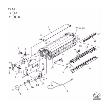 2ND BTR Roll Assembly (1 Of 3) For xerox C60 C70 series