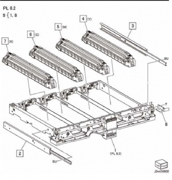 Drum Deve. Drawer Frame Assembly (1 of  2) For Xerox Versant 80 V180 2100 3100 Series