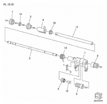 Tray Feed/Nudger Shaft Assembly For Xerox Versant 80 V180 2100 3100 Series