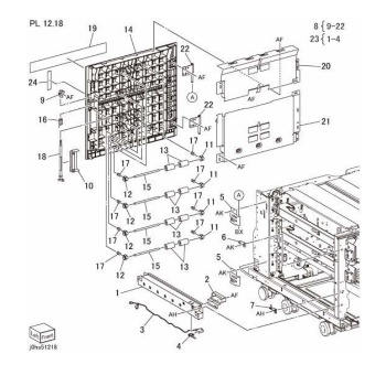 Left Chute Cover For xerox C60 C70 series