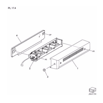Exit Fan Assembly (Option) For xerox C60 C70 series