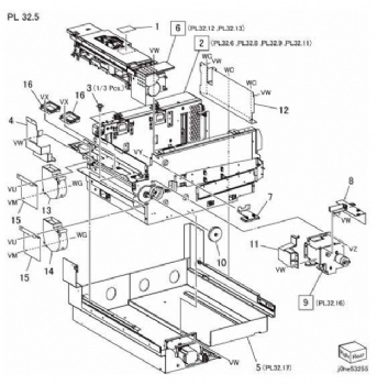 HCF Tray , Base , Feeder , Tray Lift Motor For Xerox Versant 80 V180 2100 3100 Series