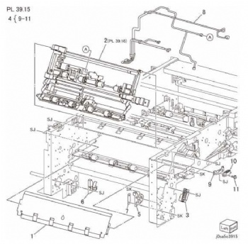 1b Chute Assembly For Xerox Versant 80 V180 2100 3100 Series