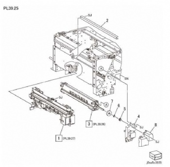 Stacker Exit Roll Housing and Edge Sensor Frame For Xerox Versant 80 V180 2100 3100 Series
