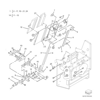 Booklet Component (2 of 7)  (End Guide) For xerox 7835 7845 series