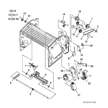 Stacker Base Assembly (Part  1 of 5) (Integrated Office Finisher) For xerox 7835 7845 series