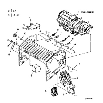 Stacker Base Assembly (Part  2 of 5) (Integrated Office Finisher) For xerox 7835 7845 series