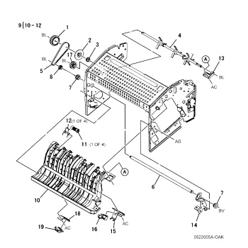 Stacker Base Assembly (Part  3 of 5) (Integrated Office Finisher) For xerox 7835 7845 series