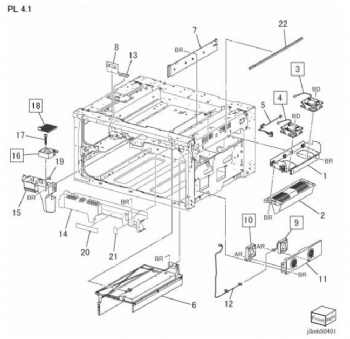 Air System-Front/Right For Xerox D95 D110 D125 Series