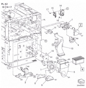 Air System-Rear For Xerox D95 D110 D125 Series