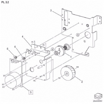 Fusing Unit Drive Component For Xerox D95 D110 D125 Series