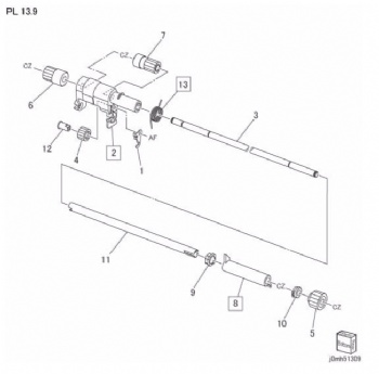 Feed/Nudger Shaft For Xerox D95 D110 D125 Series