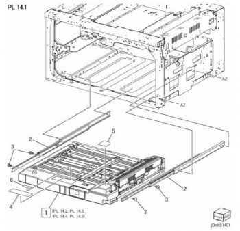 Duplex Drawer Component For Xerox D95 D110 D125 Series