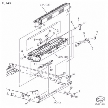 Duplex Drawer - Gate/Right Chute For Xerox D95 D110 D125 Series