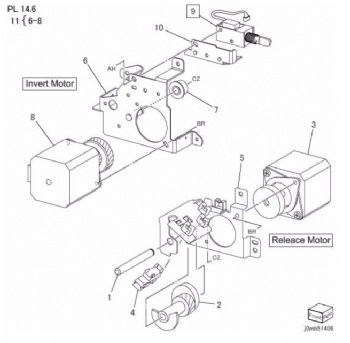 Release/Invert Motor Component For Xerox D95 D110 D125 Series
