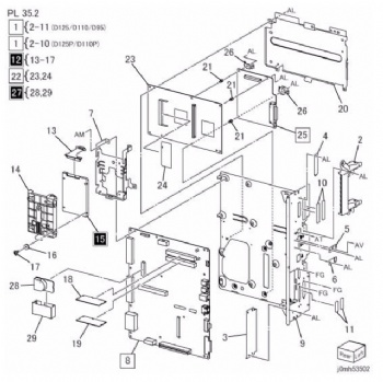 Control Unit Component For Xerox D95 D110 D125 Series