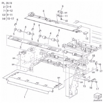 Bypass Upper/Lower Chute 1  Assembly, 2b Chute Assembly For Xerox D95 D110 D125 Series