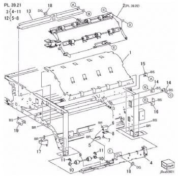 3b Chute Assembly, Bypass Lower  Chute 3, Bypass Exit Upper Chute Assembly For Xerox D95 D110 D125 Series